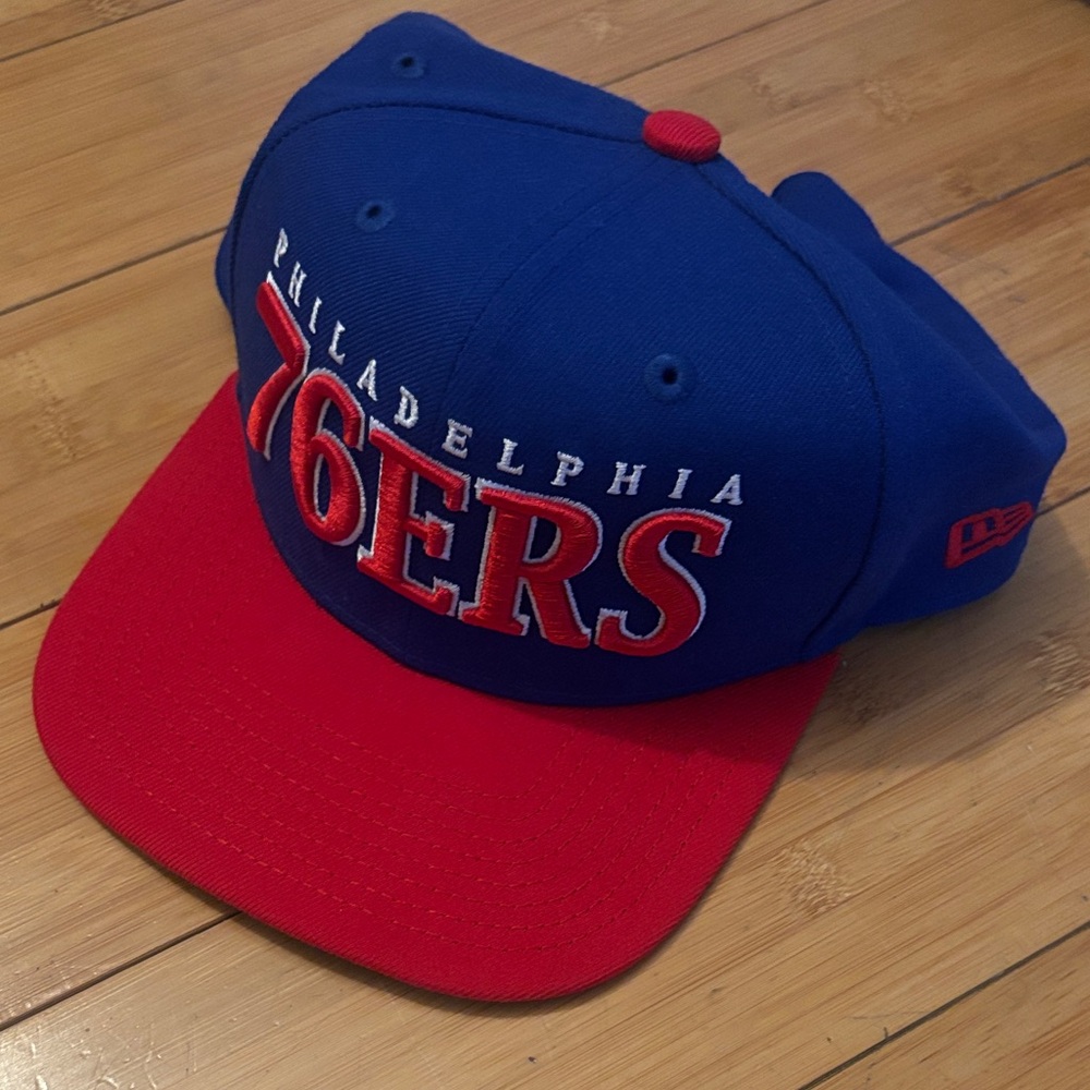Philadelphia 76ers New Era Blue and Red Cap